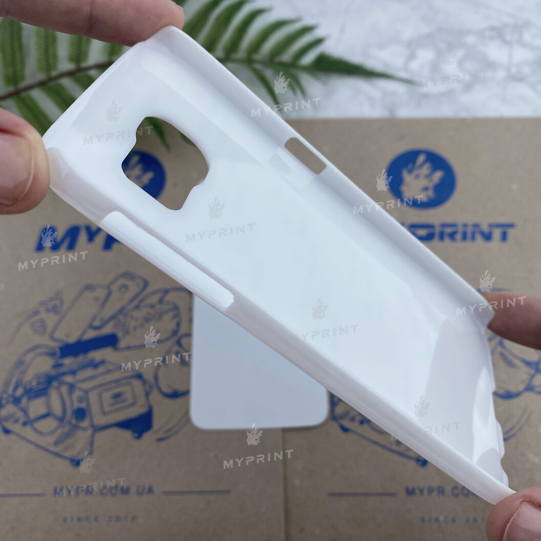 Cover for sublimation 2D plastic (PC) for Samsung S6 white (3307) - фото 3 - Blanks for sublimation