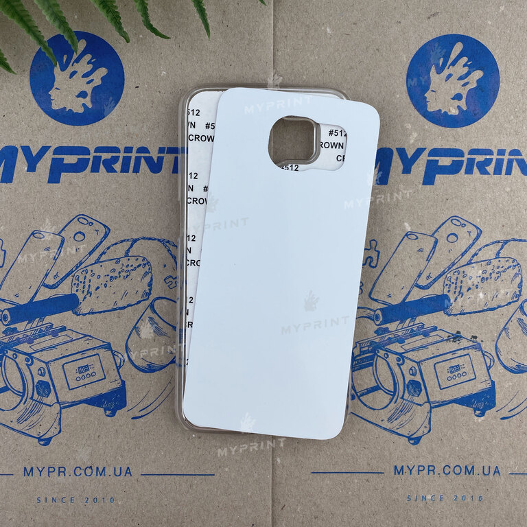 Чехол для сублимации 2D пластиковый (PC) для Samsung S6 прозрачный (3308) 