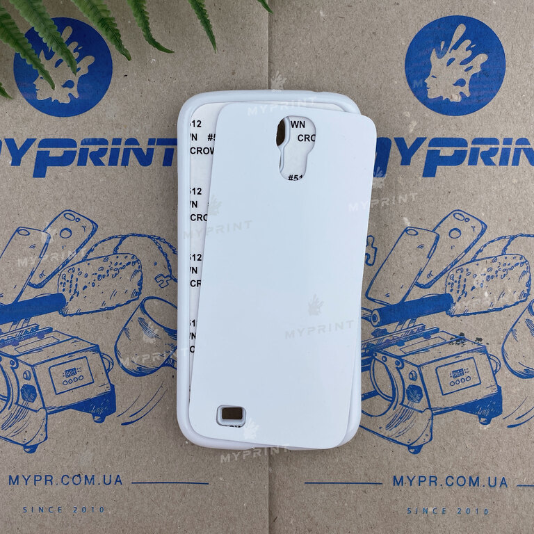 Чохол для сублімації 2D пластиковий (PC) для Samsung S4 білий (3315) 