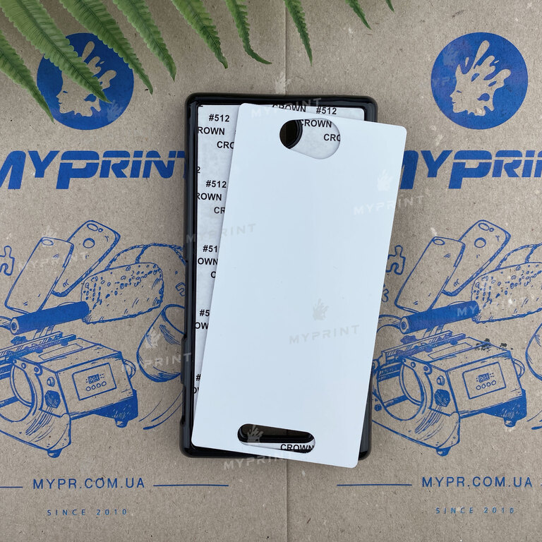 Cover for sublimation 2D plastic (PC) for Sony Xperia C black (3548) 