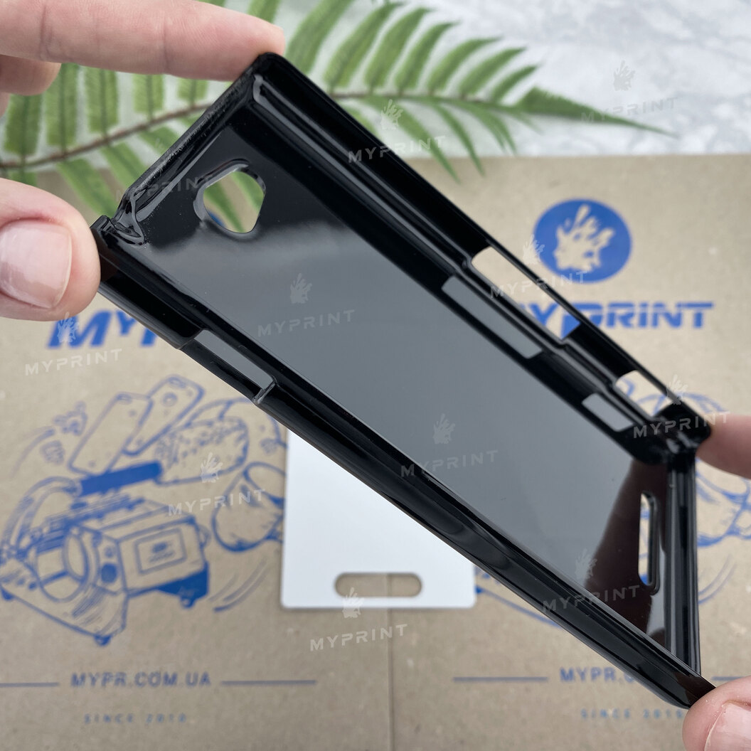 Cover for sublimation 2D plastic (PC) for Sony Xperia C black (3548) - фото 4 - Blanks for sublimation