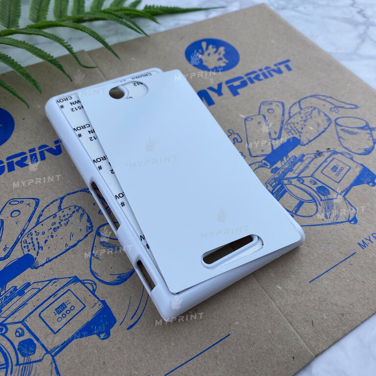 Чохол для сублімації 2D пластиковий (PC) для Sony Xperia C білий (3549) 