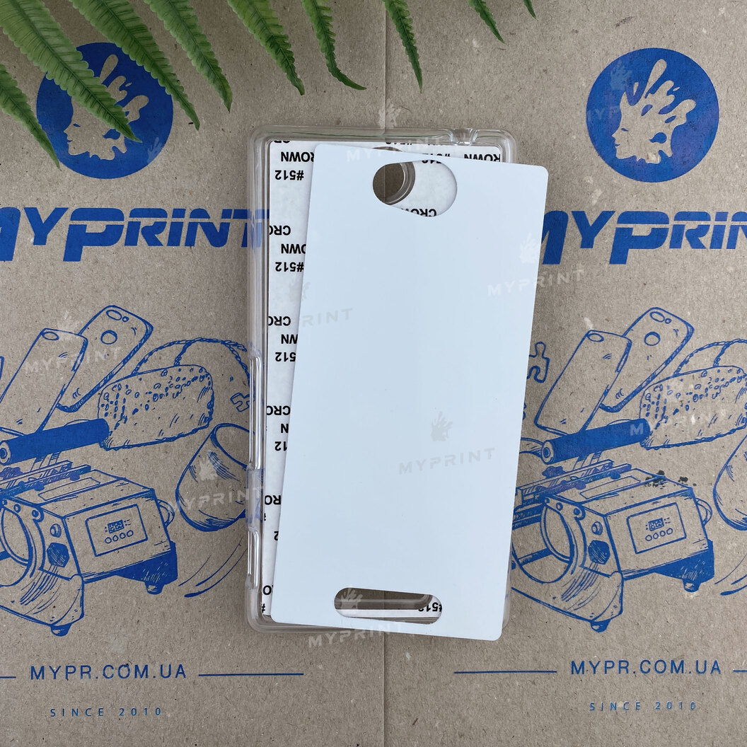 Чохол для сублімації 2D пластиковий (PC) для Sony Xperia C прозорий (3550) - фото 1 - Заготовки для сублімації