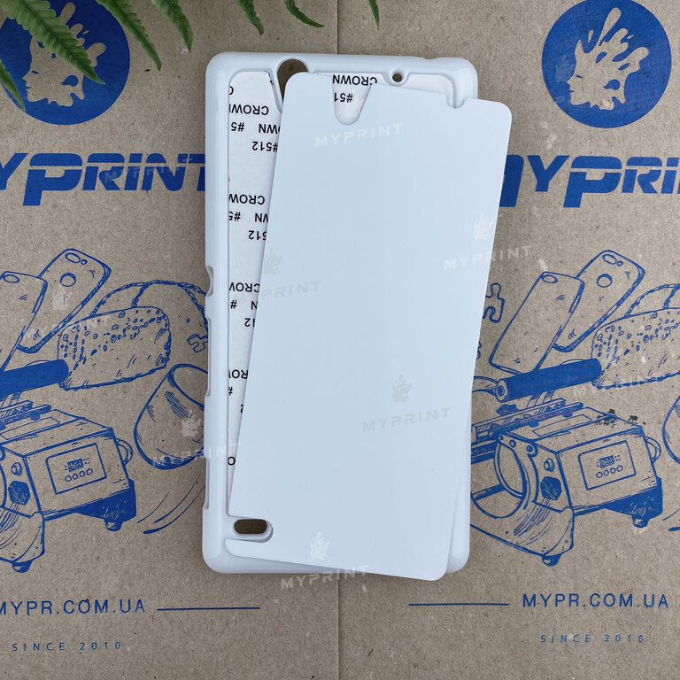 Чохол для сублімації 2D пластиковий (PC) для Sony Xperia C4 білий (4025) 