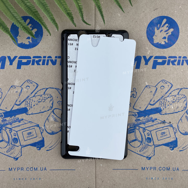 Cover for sublimation 2D plastic (PC) for Sony Xperia C4 black (4026) 