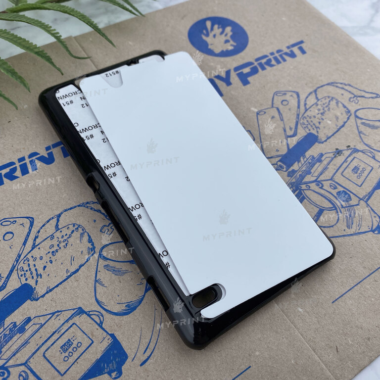 Cover for sublimation 2D plastic (PC) for Sony Xperia C4 black (4026) 