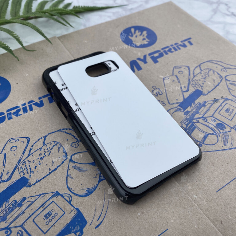 Чехол для сублимации 2D пластиковый (PC) для Samsung A3 A320 (2017) черный (4111) 