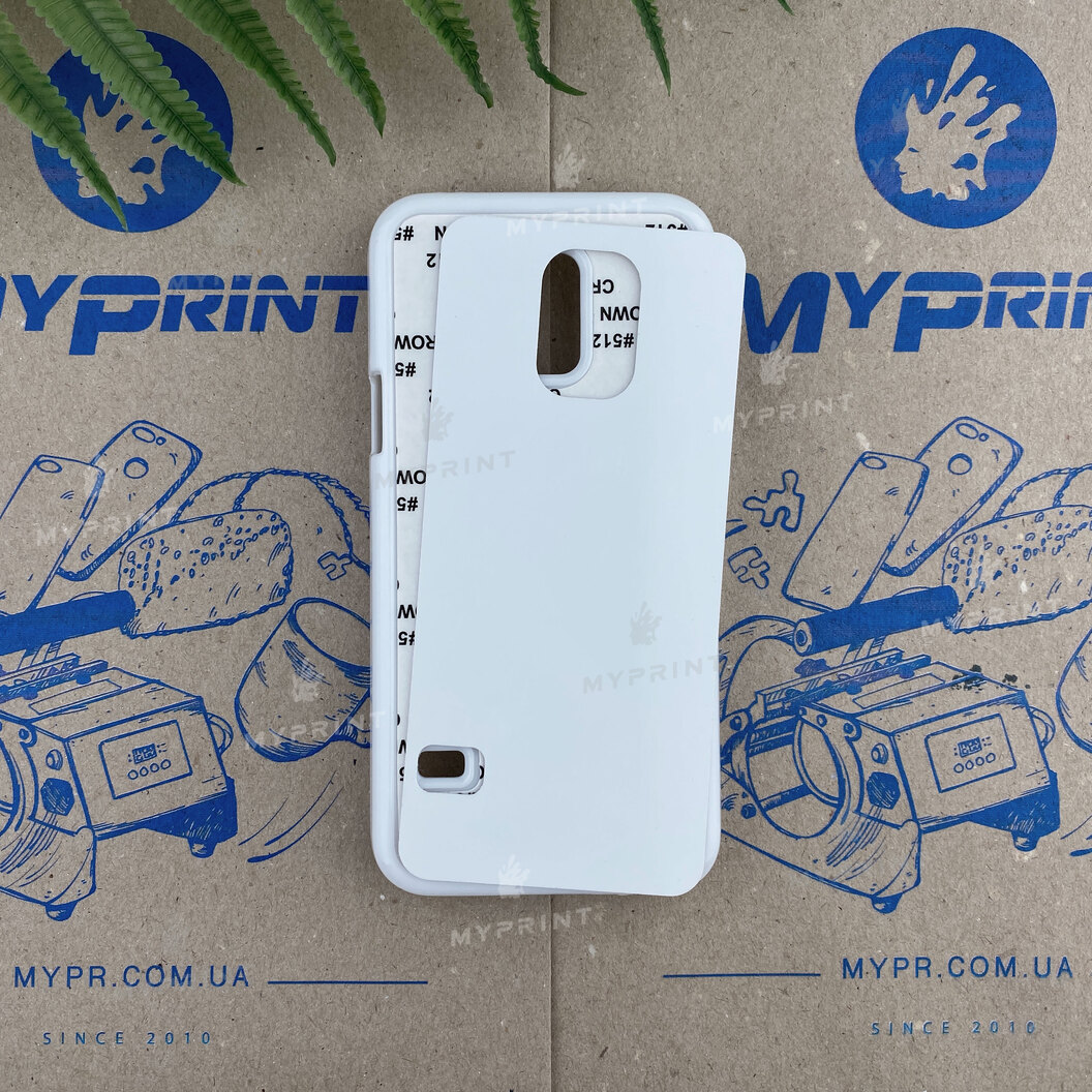 Cover for sublimation 2D plastic (PC) for Samsung S5 mini white (3363) - фото 1 - Blanks for sublimation
