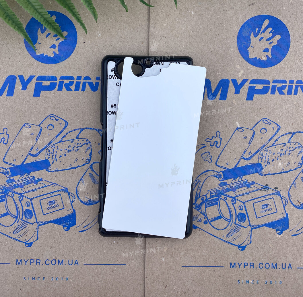 Чехол для сублимации 2D пластиковый (PC) для Sony Xperia Z2 Compact черный (3520) - фото 1 - Заготовки для сублимации