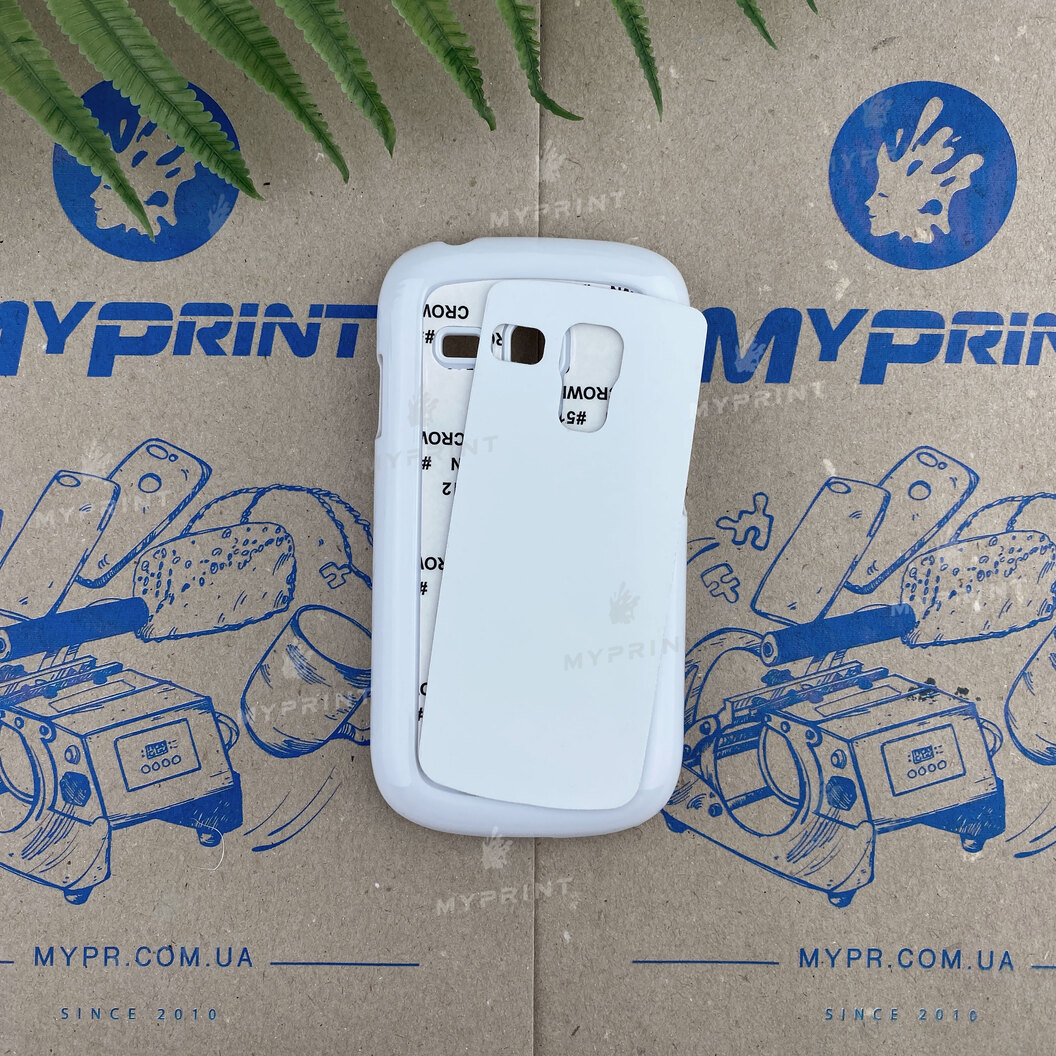 Чохол для сублімації 2D пластиковий (PC) для Samsung S3 mini білий (3371) - фото 1 - Заготовки для сублімації