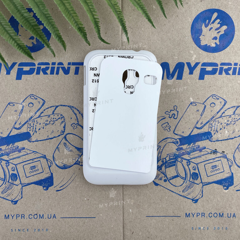 Чохол для сублімації 2D пластиковий (PC) для Samsung Ace Plus S7500 білий (3424) 