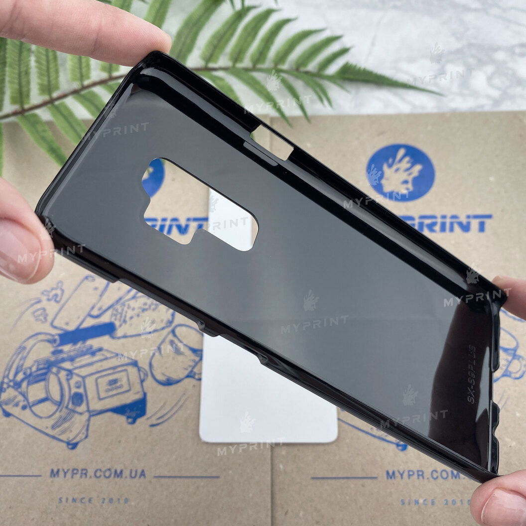 Чехол для сублимации 2D пластиковый (PC) для Samsung S9 Plus черный (4307) - фото 3 Чехол для сублимации 2D пластиковый (PC) для Samsung S9 Plus черный (4307) - фото 3 - Заготовки для сублимации