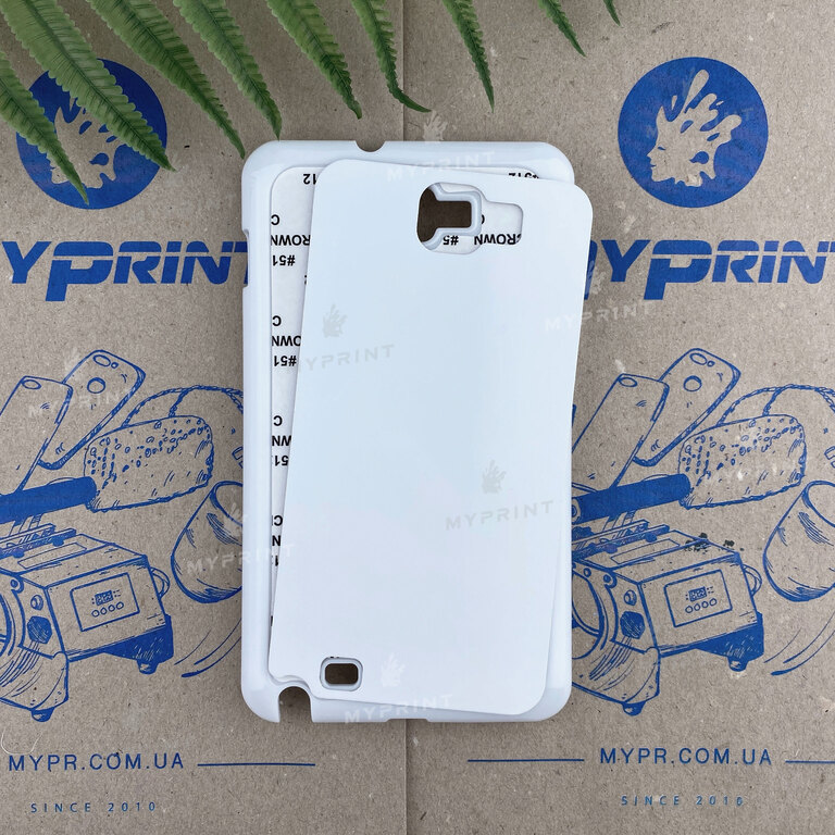 Чохол для сублімації 2D пластиковий (PC) для Samsung Note 1 білий (3472) 