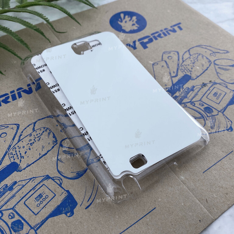 Чехол для сублимации 2D пластиковый (PC) для Samsung Note 1 прозрачный (3473) 