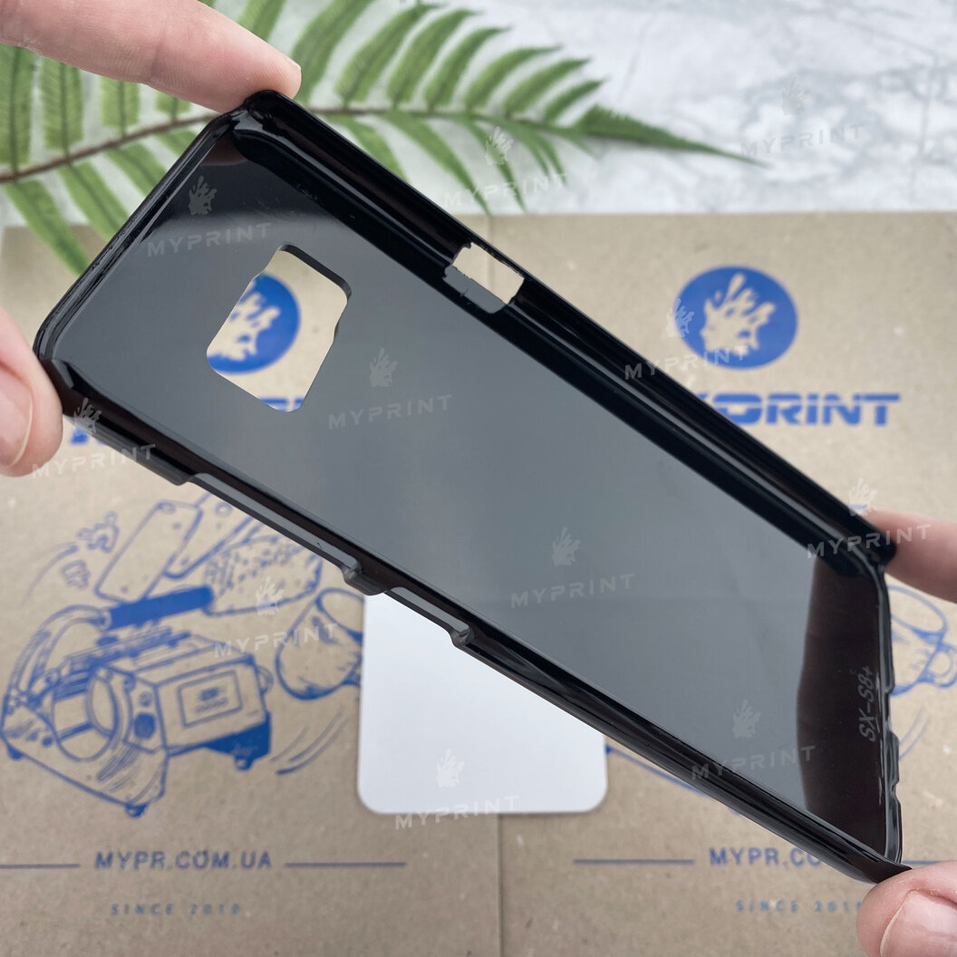 Чехол для сублимации 2D пластиковый (PC) для Samsung S8 Plus черный (4164) - фото 3 Чехол для сублимации 2D пластиковый (PC) для Samsung S8 Plus черный (4164) - фото 3 - Заготовки для сублимации