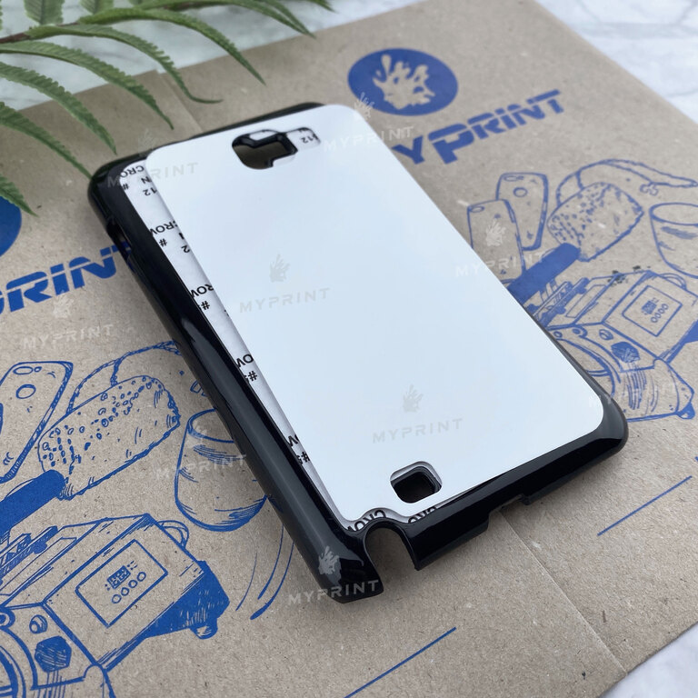 Чехол для сублимации 2D пластиковый (PC) для Samsung Note 1 черный (3471) 