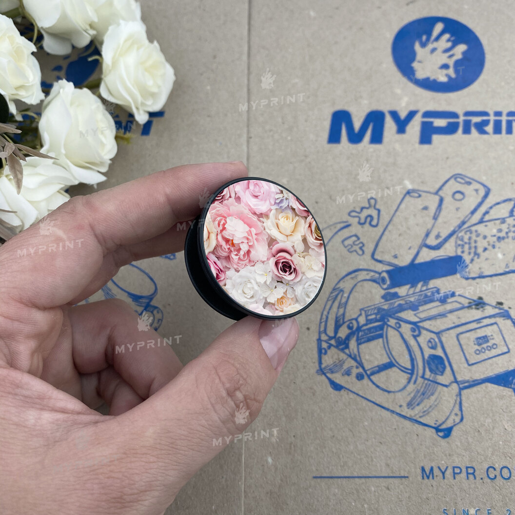 Popsocket for sublimation plastic round black d = 37 mm (6398) - фото 5 Popsocket for sublimation plastic round black d = 37 mm (6398) - фото 5 - Blanks for sublimation