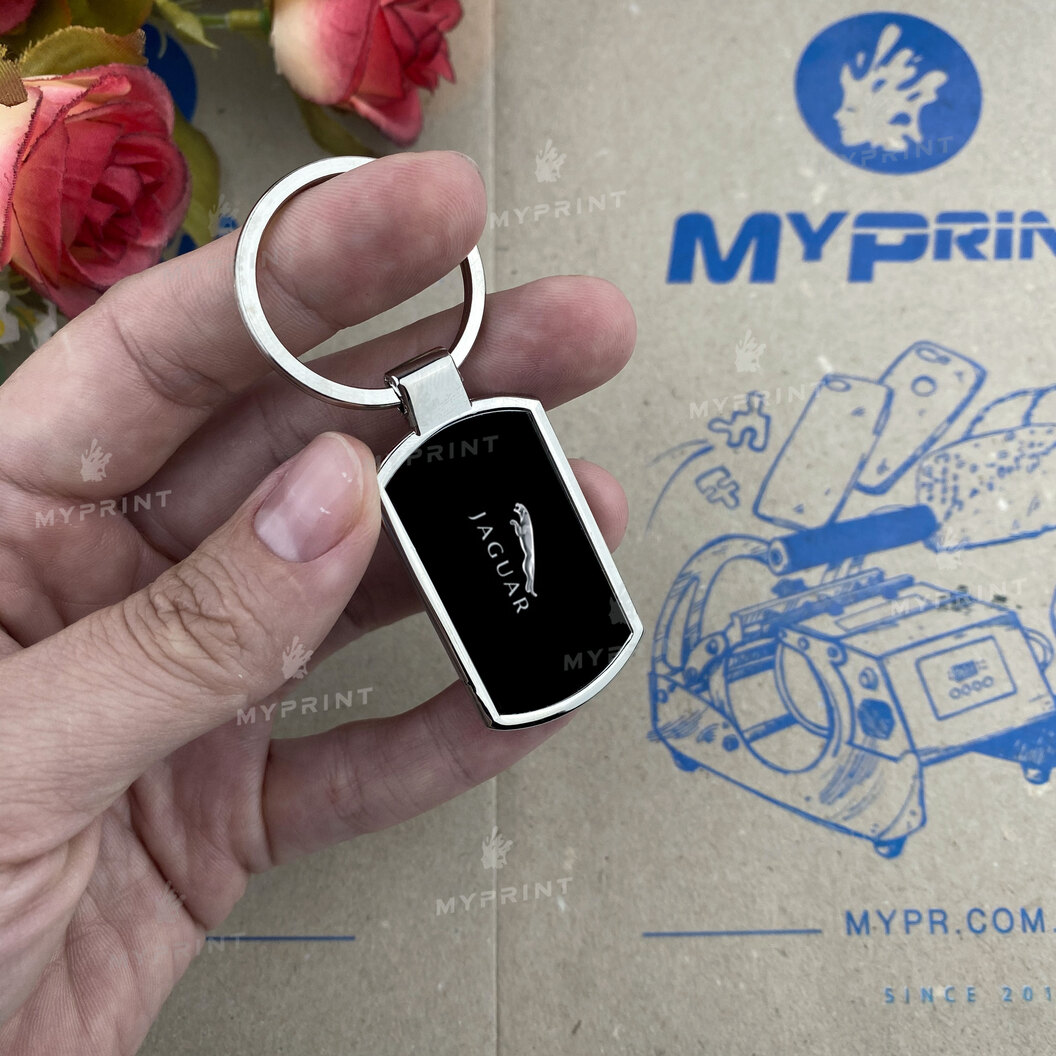 Брелок для сублімації в подарунковій упаковці металевий односторонній прямокутний N1 38*20 мм (6420) - фото 4 - Заготовки для сублімації