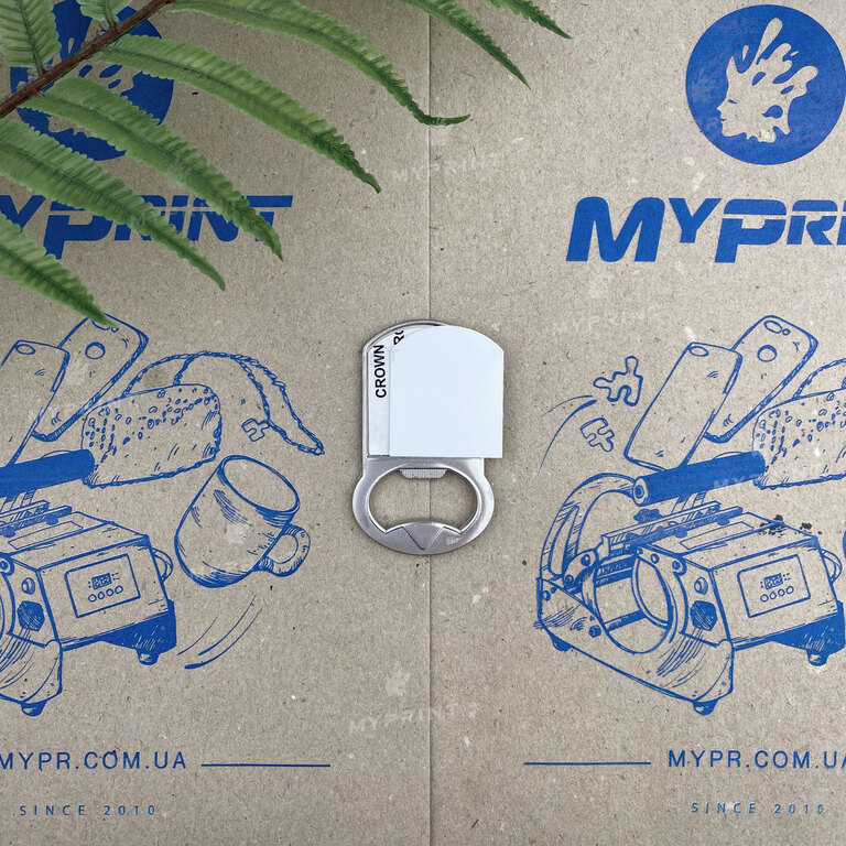 Magnet-opener for sublimation metal rectangular 2.7*3.2 cm (6413)  Magnet-opener for sublimation metal rectangular 2.7*3.2 cm (6413)