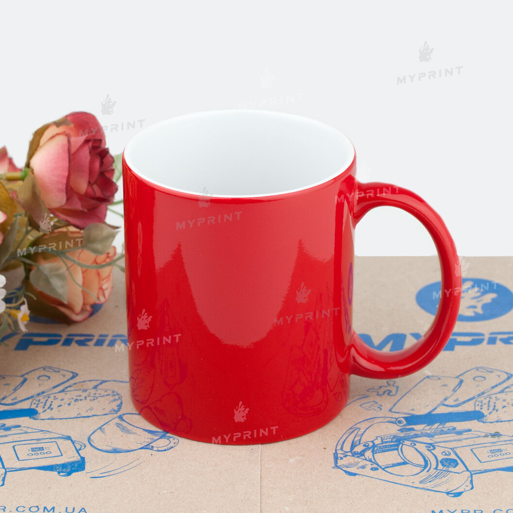 Chameleon Glossy Red Sublimation Mug 11 Oz (330 ml) (6312) - фото 3 Chameleon Glossy Red Sublimation Mug 11 Oz (330 ml) (6312) - фото 3 - Blanks for sublimation