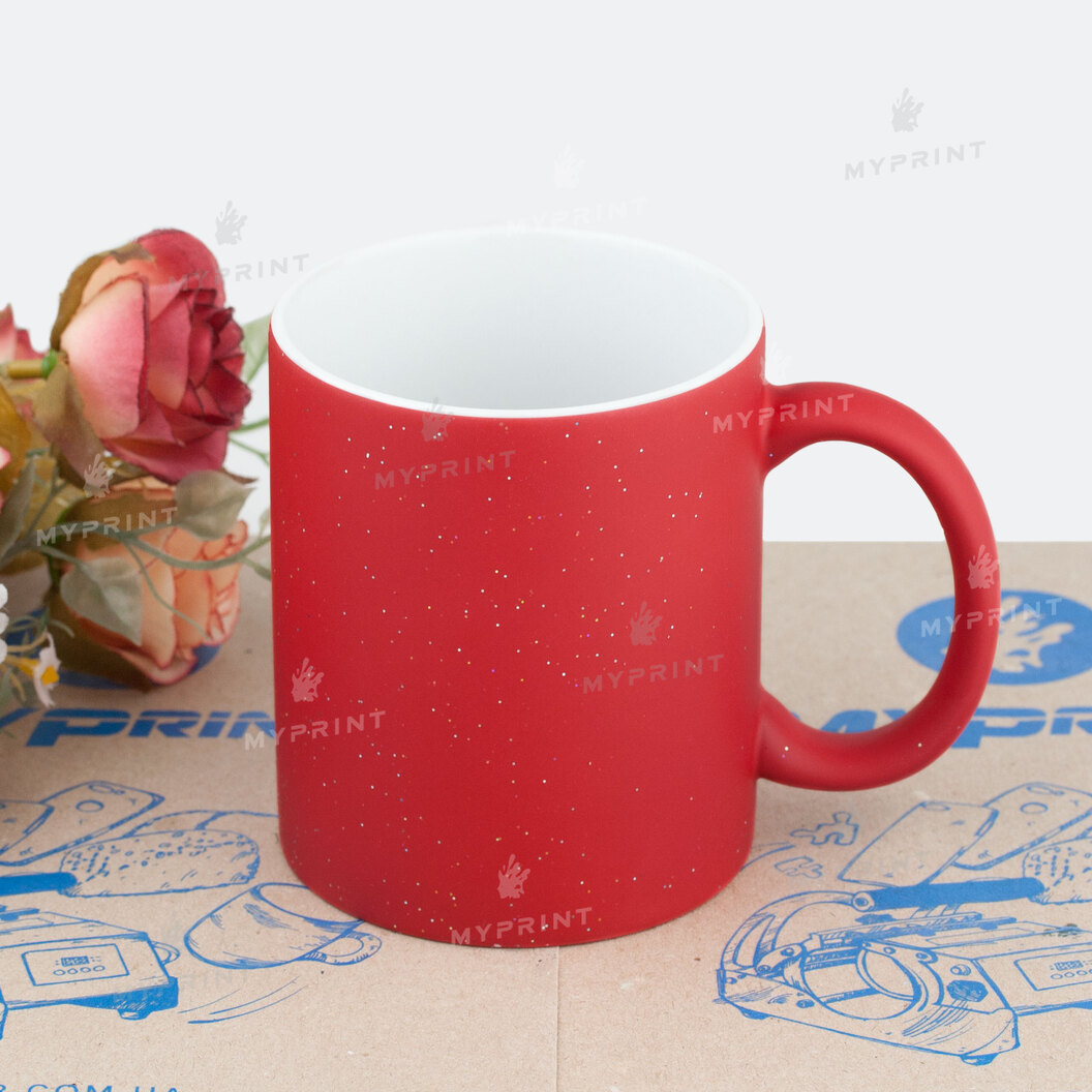 Чашка для сублімації хамелеон з блискітками матова червона 11 Oz (330 мл) (6306) - фото 3 Чашка для сублімації хамелеон з блискітками матова червона 11 Oz (330 мл) (6306) - фото 3 - Заготовки для сублімації