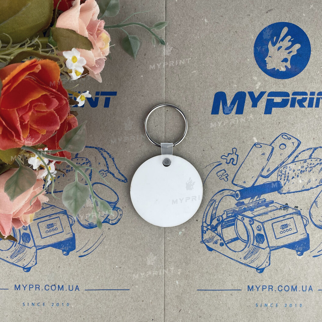 Keychain for MDF sublimation one-sided round d = 50 mm (5802) - фото 1 - Blanks for sublimation