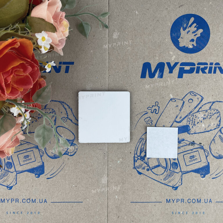 Magnet for sublimation MDF square 5*5 cm (6412)  Magnet for sublimation MDF square 5*5 cm (6412)