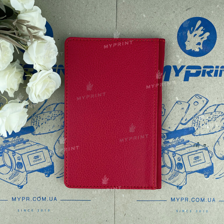 The passport cover for sublimation is red (6401)  The passport cover for sublimation is red (6401)