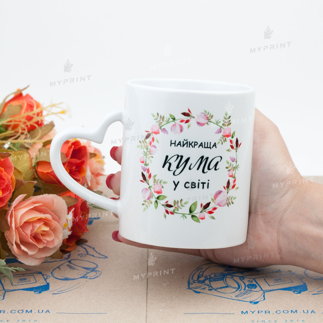 Кружка для сублимации белая с ручкой в форме сердца 11 Oz (330 мл) (6295) - фото 3 Кружка для сублимации белая с ручкой в форме сердца 11 Oz (330 мл) (6295) - фото 3 - Заготовки для сублимации