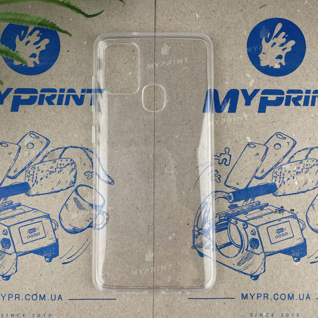 Silicone cover for Samsung A21s transparent (6544) - фото 1 Silicone cover for Samsung A21s transparent (6544) - фото 1 - Covers for UV printing