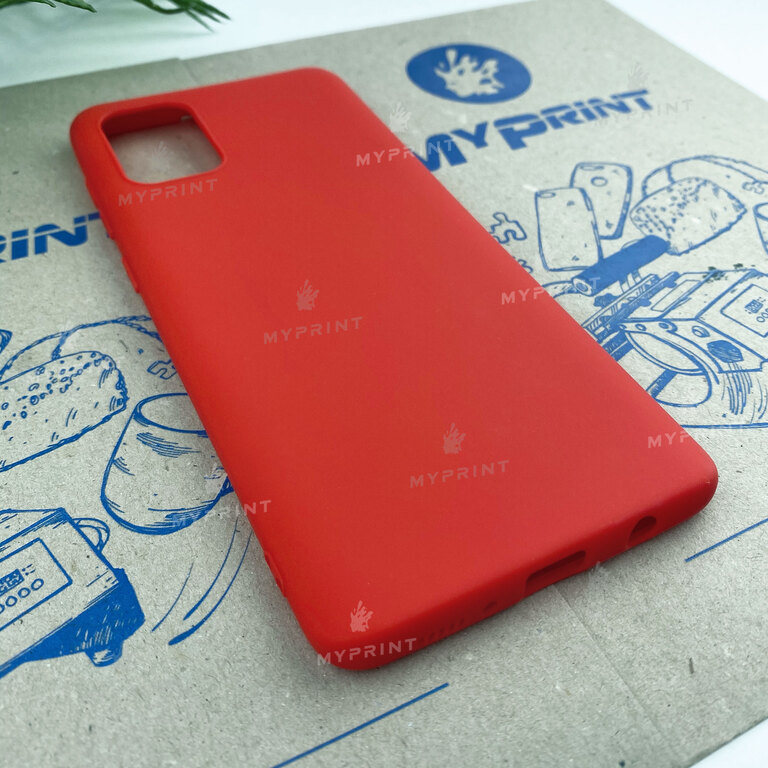 Чохол силіконовий для Samsung A51 червоний (6470) 