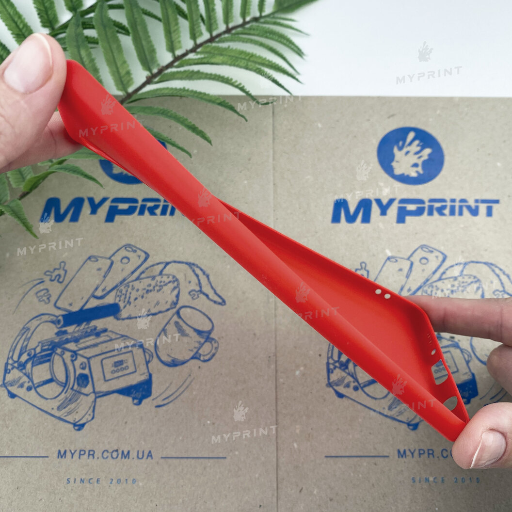 Чохол силіконовий для Samsung A51 червоний (6470) - фото 3 - Чохли для УФ друку