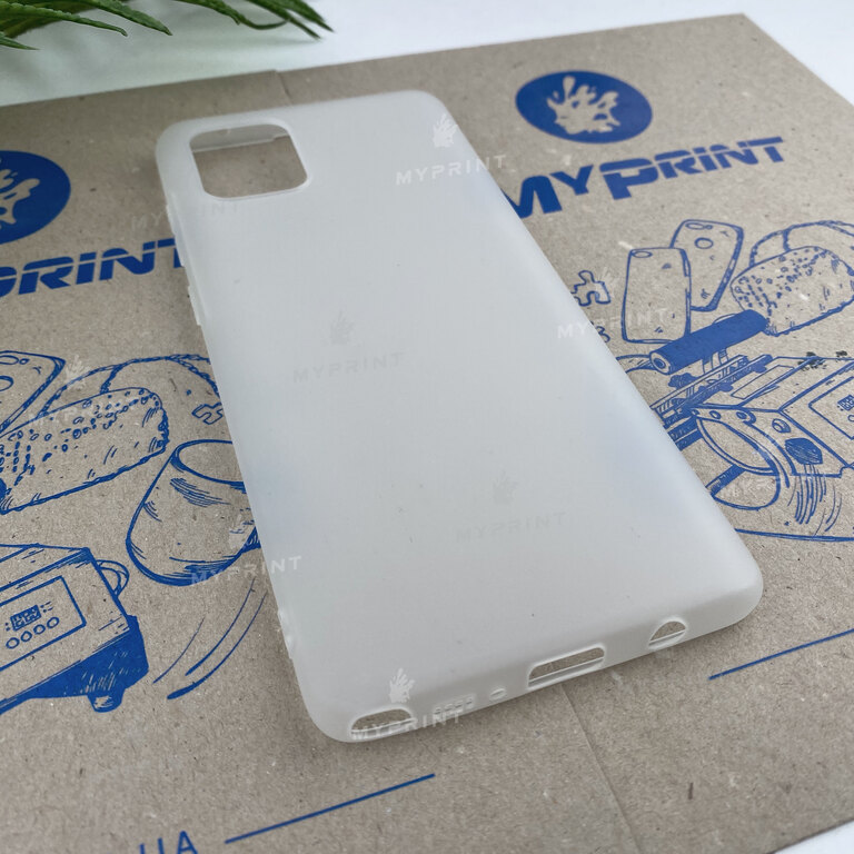 Чохол силіконовий для Samsung Note 10 Lite білий (6552) 