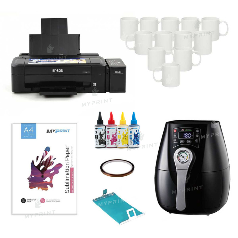 Комплект оборудования для сублимации на кружках с 3D термопрессом ST-1520 + L132 (6516) 