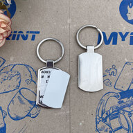 Брелок для сублімації в подарунковій упаковці металевий односторонній прямокутний N1 38*20 мм (6420) - фото 5 - Заготовки для сублімації