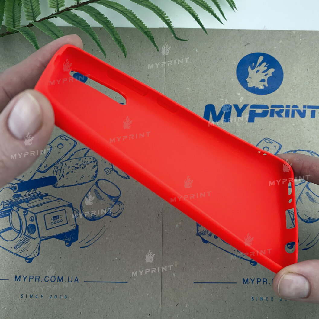Чохол силіконовий для Samsung A41 червоний (6583) - фото 3 - Чохли для УФ друку