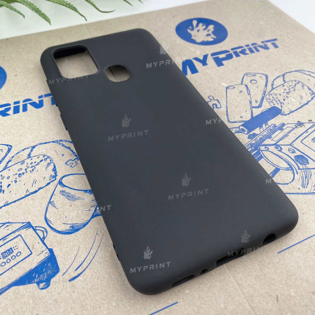 Чохол силіконовий для Samsung A21s чорний (6609) - фото 2 - Чохли для УФ друку