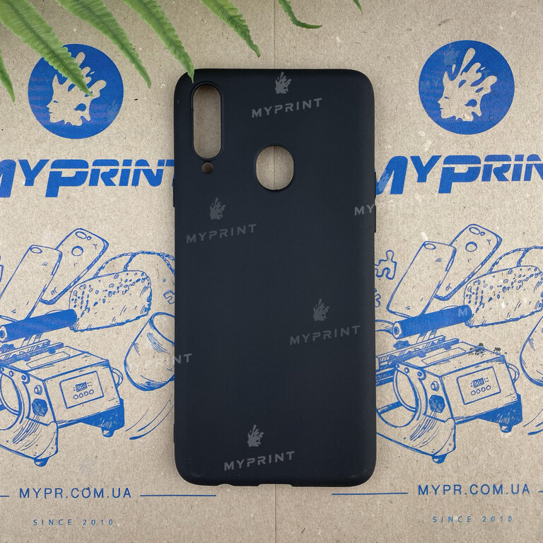Чохол силіконовий для Samsung A20s чорний (6607) 