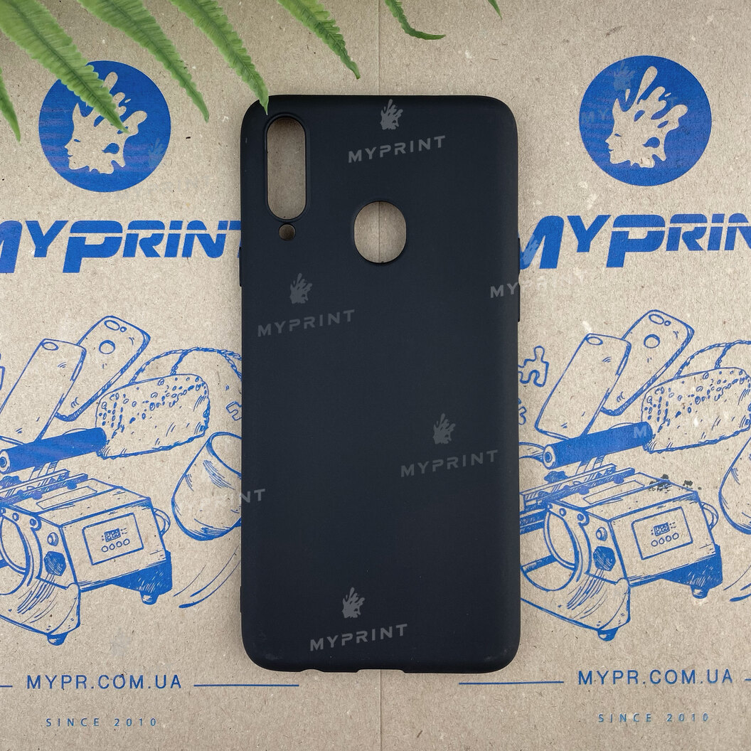 Чохол силіконовий для Samsung A20s чорний (6607) - фото 1 - Чохли для УФ друку