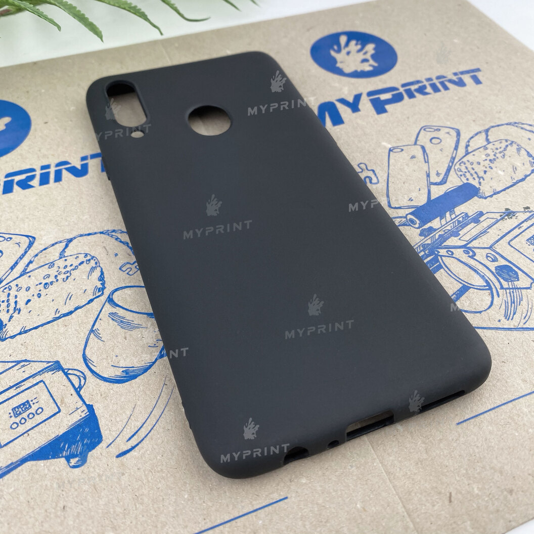 Чохол силіконовий для Samsung A20s чорний (6607) - фото 2 - Чохли для УФ друку