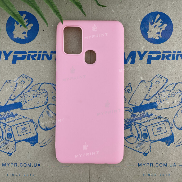 Чохол силіконовий для Samsung A21s рожевий (6610) 