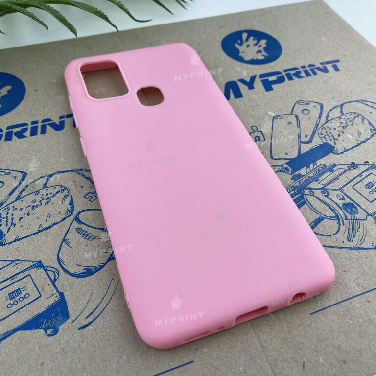 Чохол силіконовий для Samsung A21s рожевий (6610) 