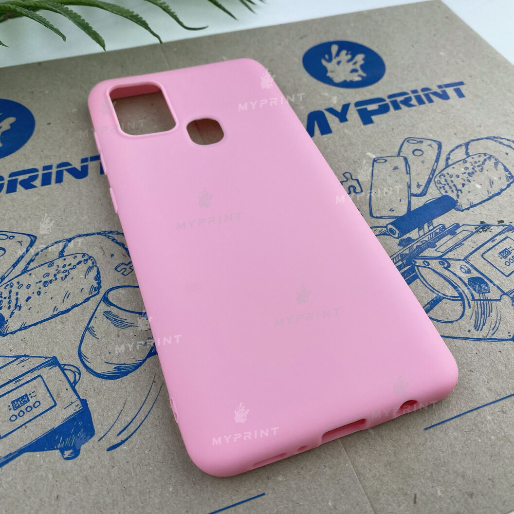 Чохол силіконовий для Samsung A21s рожевий (6610) - фото 2 - Чохли для УФ друку