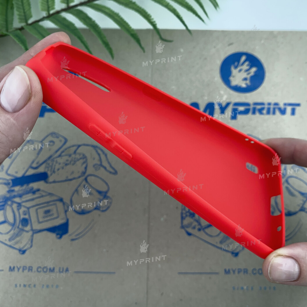 Чохол силіконовий для Samsung A01 / M01 червоний (6689) - фото 3 - Чохли для УФ друку