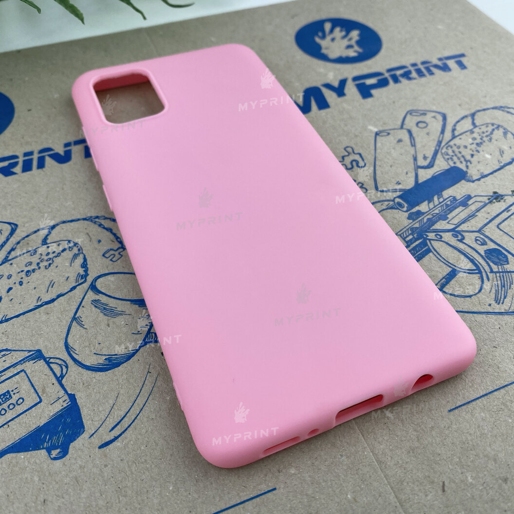 Чохол силіконовий для Samsung A51 рожевий (6584) - фото 2 - Чохли для УФ друку