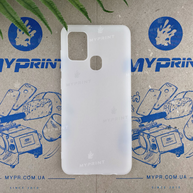Чохол силіконовий для Samsung A21s білий (6612) 