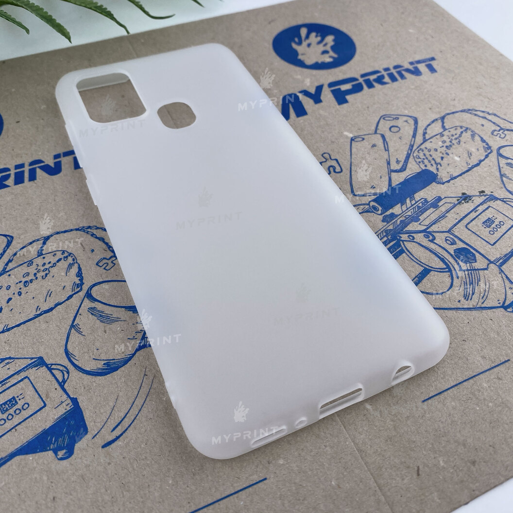 Чохол силіконовий для Samsung A21s білий (6612) - фото 2 - Чохли для УФ друку