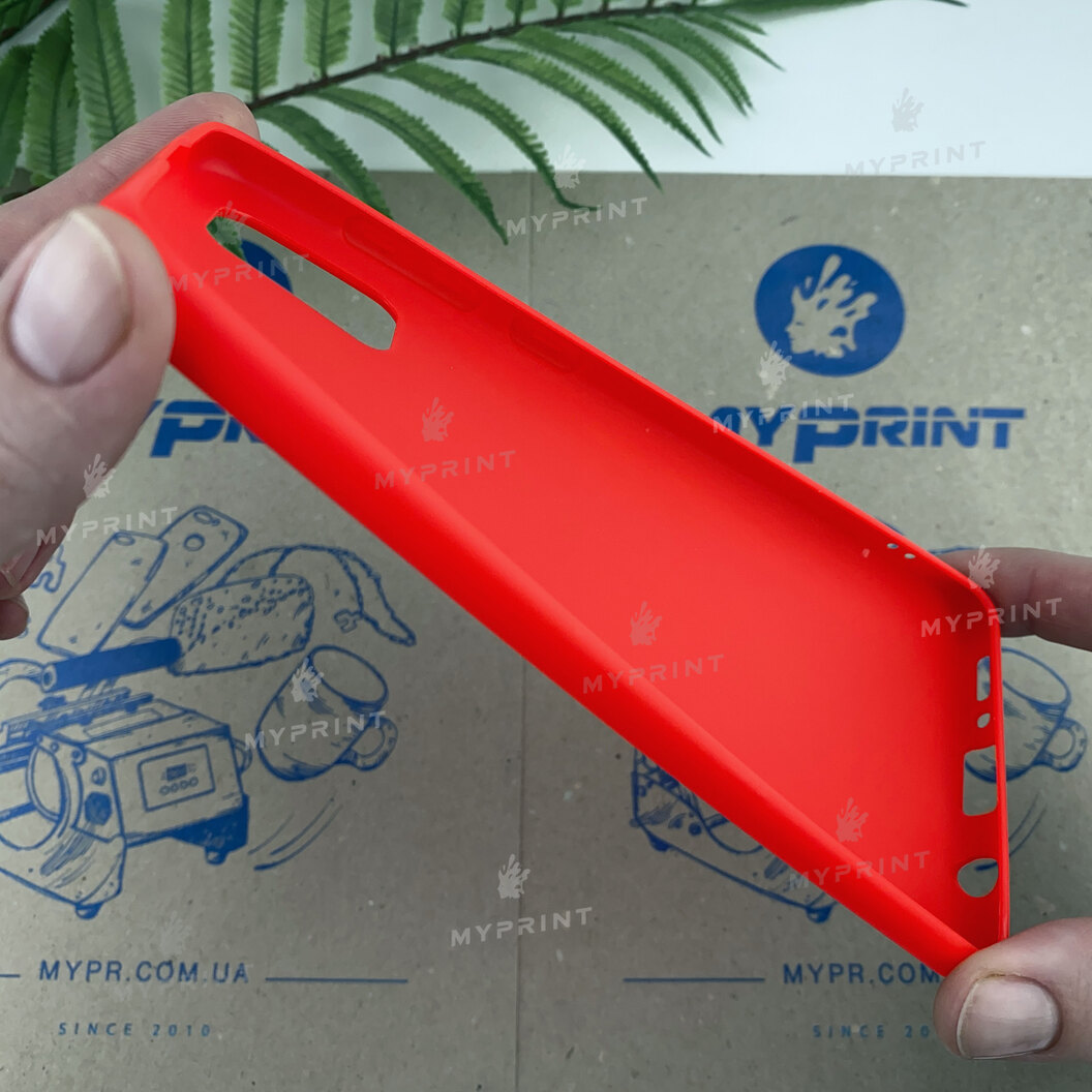 Чохол силіконовий для Samsung A31 червоний (6616) - фото 3 - Чохли для УФ друку
