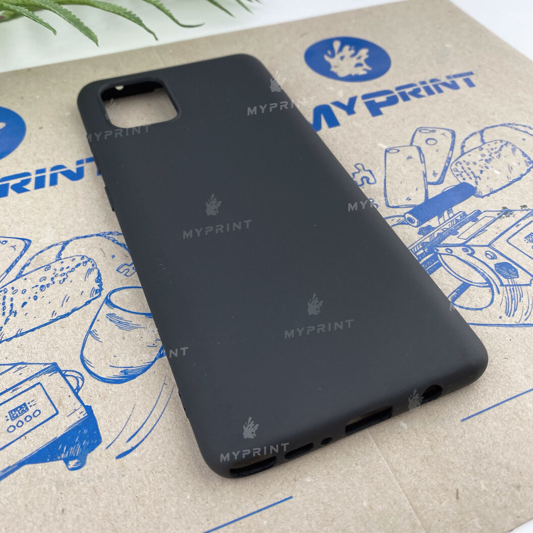 Чохол силіконовий для Samsung Note 10 Lite чорний (6630) - фото 2 - Чохли для УФ друку