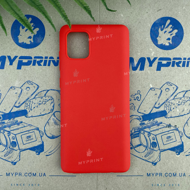 Чохол силіконовий для Samsung Note 10 Lite червоний (6632) 